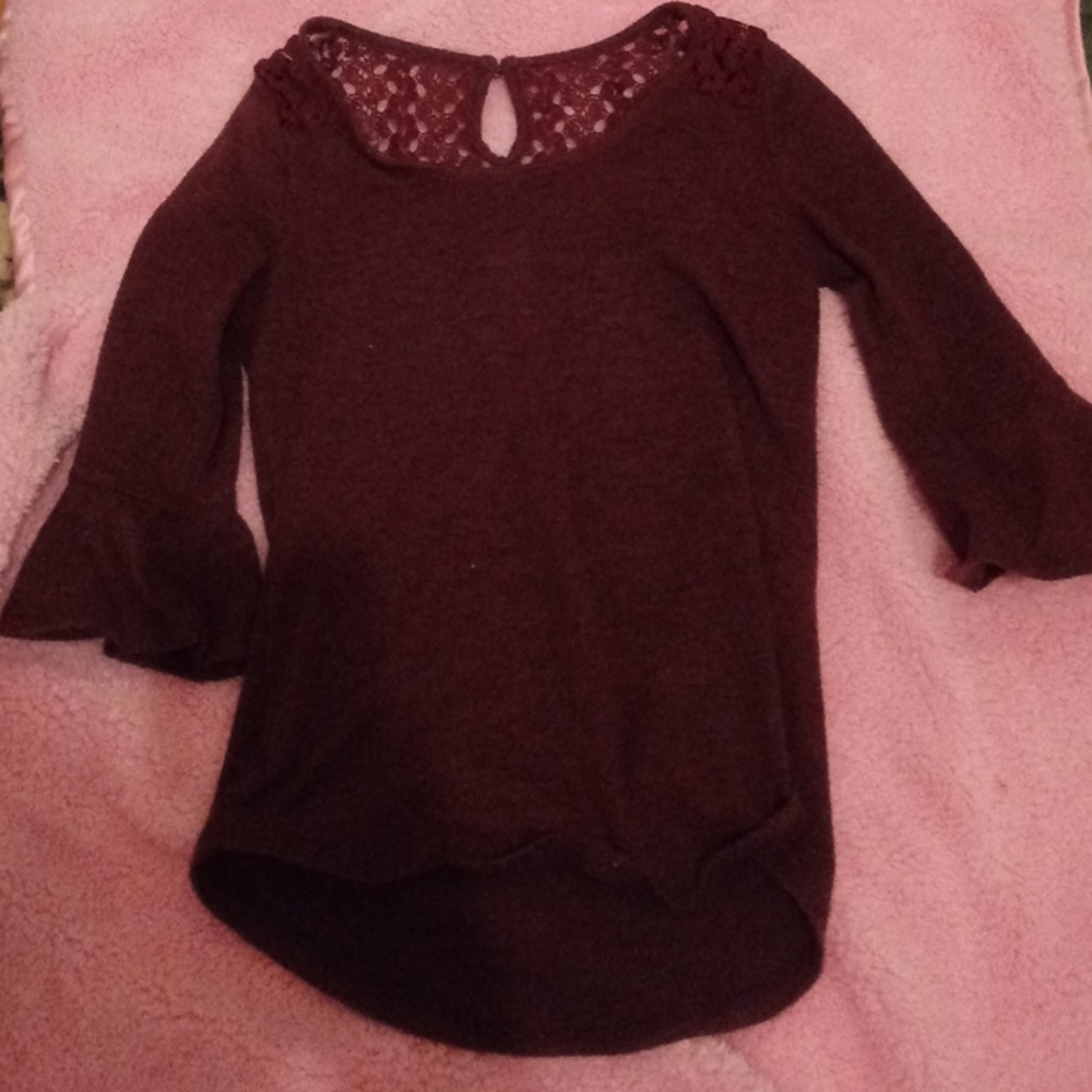 Burgundy shirt